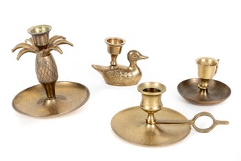 Solid Brass Finger Candlestick Holders