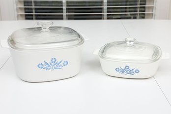 Vintage Corning Ware Blue Cornflower Baking Dishes