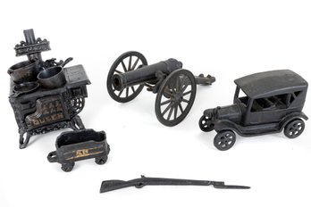 Vintage Black Cast Iron Toys