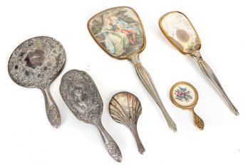 Antique Vanity Mirrors & Brushes