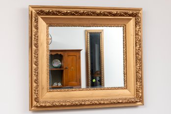 Rococo Satin Gilt-Wood Mirror