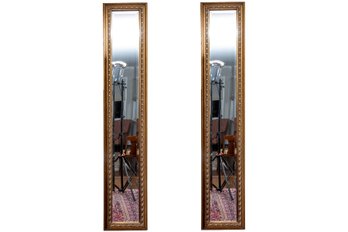 Two Large Beveled Glass Accent Mirrors