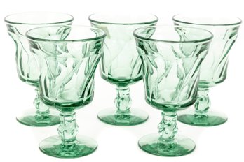 Set Of Five Fostoria Jamestown Glasses