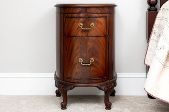 Mid 19th Century French Bow Front Mohogany End Table