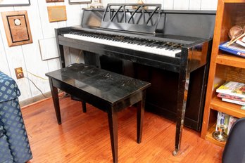 Nancy Hart Black Spinet Piano