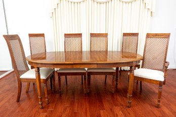 Louis XVI Style Oval Dining Table & Chairs