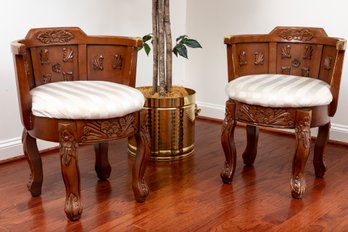 Pair Of Burgermeister Style Vanity Stools