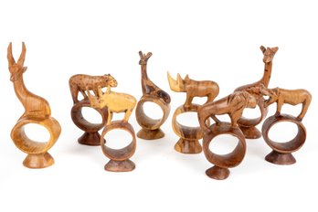 Hand-Carved Animal Napkin Holders