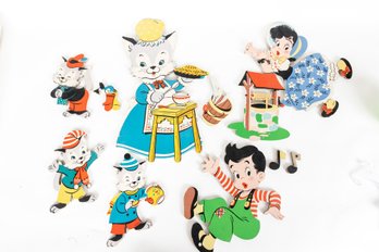 Vintage Dolly Toy Company Wooden Wall Decor Figures/Cutouts