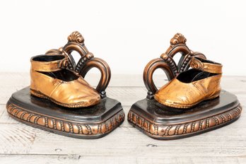 Bronzed Baby Shoe Bookends