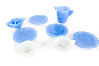 Arko Agate 'Playtime' Blue & Milk Glass Miniatures