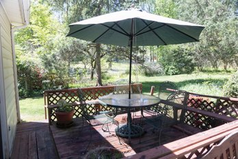 Vintage Green Metal Outdoor Patio Set