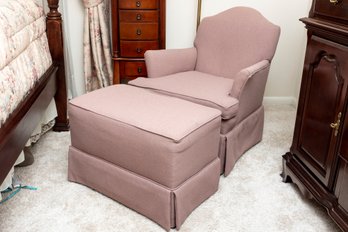 Skirted Rose Chair & Ottoman