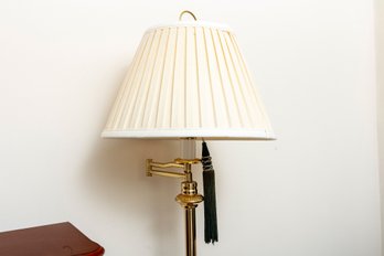 Brass-Tone Swing-Arm Floor Lamp