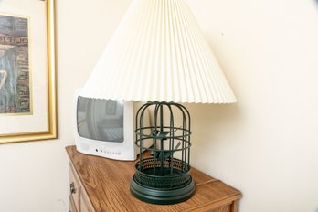 Metal Bird Cage Table Lamp