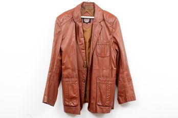 Men's Size 44XL Coverage Tan Leather Jacket