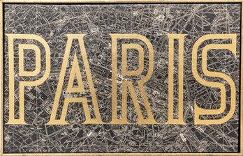 Abstract 'paris' Gold Art Print