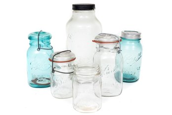 Collection Of Vintage Mason Jars