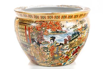 Contemporary Chinese Ceramic Fish Bowl Planter