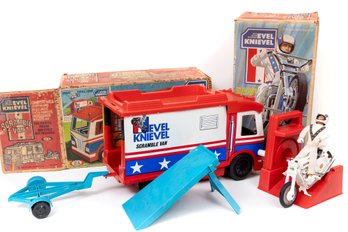 1973 Evil Knievel Scramble Van And Stunt Cycle Bike