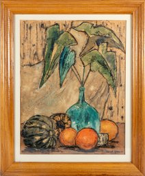 1963 Mixed Media Still-Life Painting By Carol Green