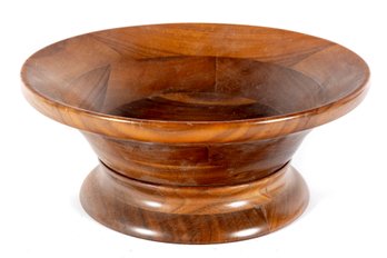 Vintage Walnut Centerpiece Music Box Bowl