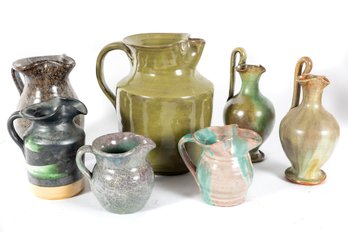Mixed Collection Of Earthenware Pottery Jugs