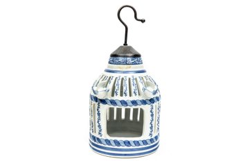 Vintage Blue & White Porcelain Bird Feeder