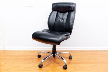 Black Poly-Leather Office Chair