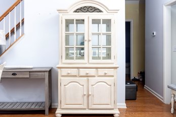 Country White China Cabinet