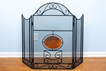 Samuel Adams Iron Mesh Fireplace Screen