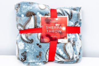 Sonoma Lifestyle Peasley Sherpa Throw Blanket