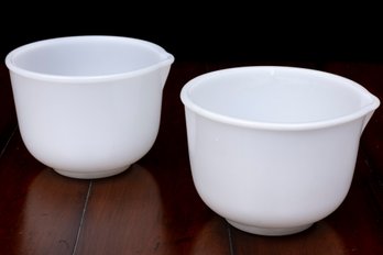 Pair Of Mid-Century Sunbeam Glasbake Mixing Bowls Bowls