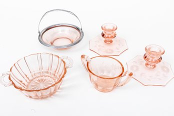 Lot Of Pink Depression Glass