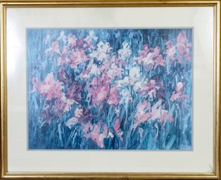 Pink & Blue Abstract Art Print