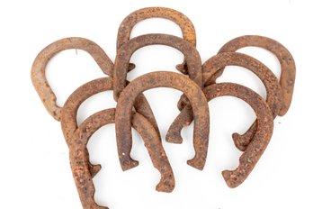 Antique Cast Iron Steel Horseshoes