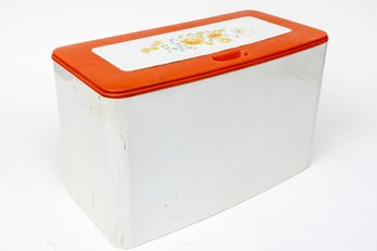 1977 Corning Floral Tin Bread Box