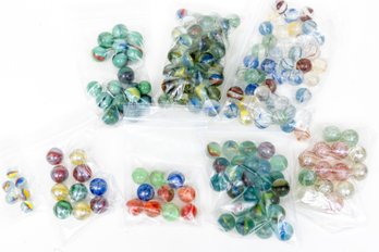 Large Collection Of Glass Swirl Marbles (8)