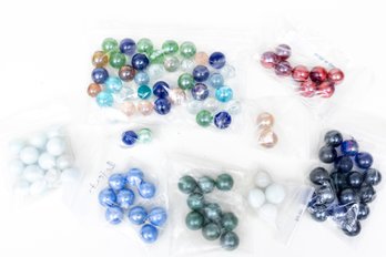 Vintage Opalescent Glass Marbles (9)