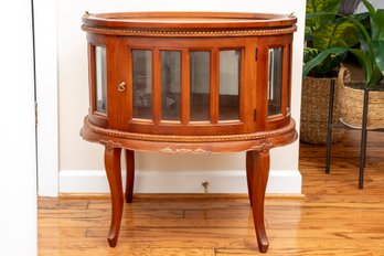 Mohogany Beaded Edge Curio Cabinet