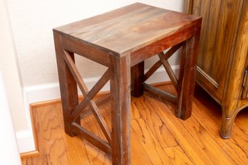 Hand-Crafted Solid Cedar Side Table