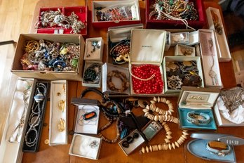 Large Collection Of Costume Jewelry & Accessories