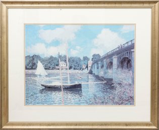 Framed 'The Argenteuil Bridge' Claude Monet Print