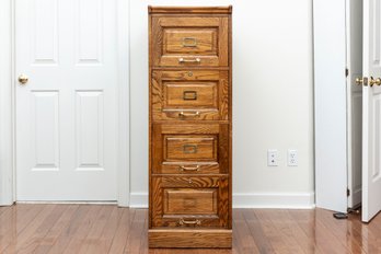 Winner's Only Oak Four Drawer File Cabinet