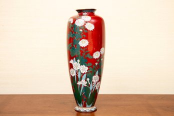 Japanese Enamel Meiji Period Vase