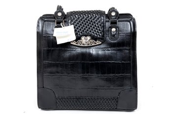 Black Langdon Leather Handbag