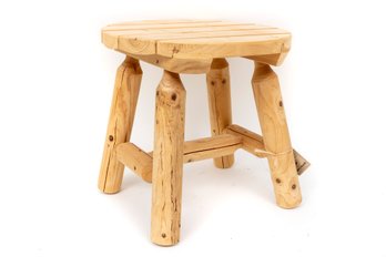 Plow & Hearth Natural Cedar Wood Stool