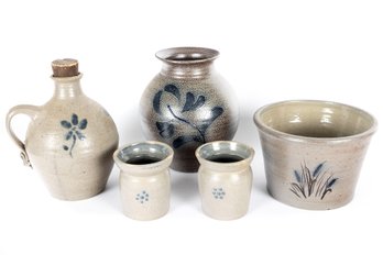 Mixed Collection Of Salt Glazed Studio Art Pottery