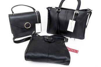 Trio Of Black Fashion Purses