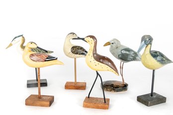 Tradewind Bay Wood-Carved Bird Figurines